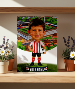 Cheltenham Town Make Me A Bobble Head Personalised Stadium Print Framed Print - Image 2