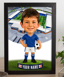 Chesterfield Make Me A Bobble Head Personalised Stadium Print Framed Print