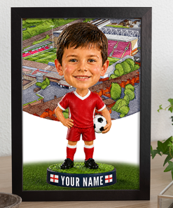 Crewe Alexandra Make Me A Bobble Head Personalised Stadium Print Framed Print