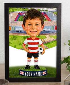 Doncaster Rovers Make Me A Bobble Head Personalised Stadium Print Framed Print