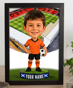 Dundee United Make Me A Bobble Head Personalised Stadium Print Framed Print