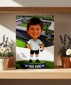 Dunfermline Athletic Make Me A Bobble Head Personalised Stadium Print Framed Print - Image 2