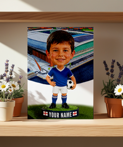 Everton Make Me A Bobble Head Personalised Stadium Print Framed Print - Image 2