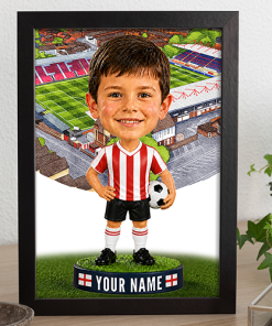 Exeter City Make Me A Bobble Head Personalised Stadium Print Framed Print