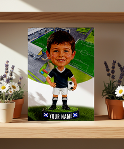 Falkirk Make Me A Bobble Head Personalised Stadium Print Framed Print - Image 2