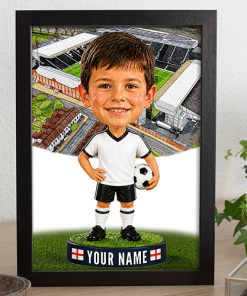 Fulham Make Me A Bobble Head Personalised Stadium Print Framed Print