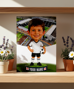 Fulham Make Me A Bobble Head Personalised Stadium Print Framed Print - Image 2