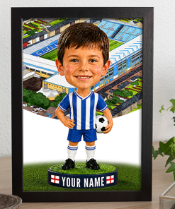 Gillingham Make Me A Bobble Head Personalised Stadium Print Framed Print