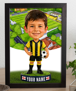 Harrogate Town Make Me A Bobble Head Personalised Stadium Print Framed Print
