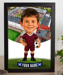 Hearts Make Me A Bobble Head Personalised Stadium Print Framed Print