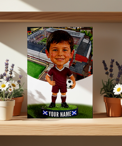 Hearts Make Me A Bobble Head Personalised Stadium Print Framed Print - Image 2