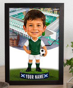 Hibernian Make Me A Bobble Head Personalised Stadium Print Framed Print