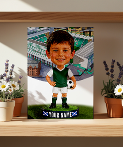 Hibernian Make Me A Bobble Head Personalised Stadium Print Framed Print - Image 2