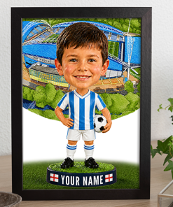Huddersfield Town Make Me A Bobble Head Personalised Stadium Print Framed Print