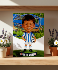 Huddersfield Town Make Me A Bobble Head Personalised Stadium Print Framed Print - Image 2