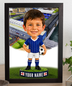 Ipswich Town Make Me A Bobble Head Personalised Stadium Print Framed Print