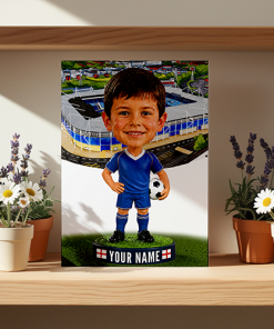 Leicester City Make Me A Bobble Head Personalised Stadium Print Framed Print - Image 2