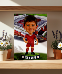 Alternative view of Liverpool Make Me A Bobble Head Personalised Stadium Print Framed Print