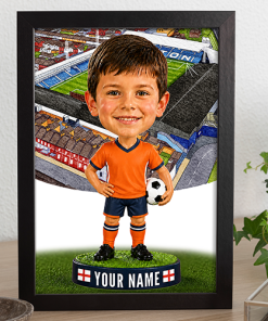 Luton Town Make Me A Bobble Head Personalised Stadium Print Framed Print