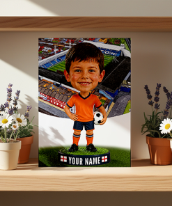Luton Town Make Me A Bobble Head Personalised Stadium Print Framed Print - Image 2
