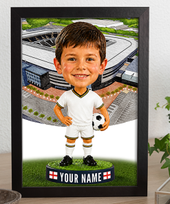 MK Dons Make Me A Bobble Head Personalised Stadium Print Framed Print