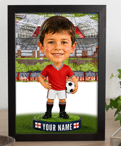 Man Utd Make Me A Bobble Head Personalised Stadium Print Framed Print