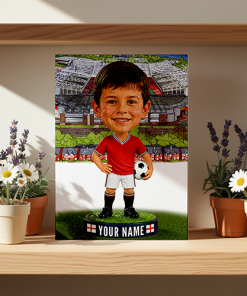 Man Utd Make Me A Bobble Head Personalised Stadium Print Framed Print - Image 2