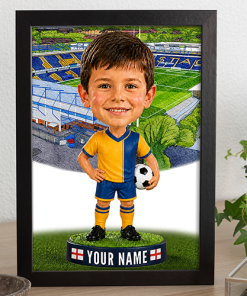 Mansfield Town Make Me A Bobble Head Personalised Stadium Print Framed Print