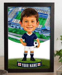 Millwall Make Me A Bobble Head Personalised Stadium Print Framed Print