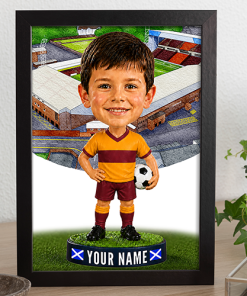 Motherwell Make Me A Bobble Head Personalised Stadium Print Framed Print