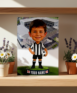 Newcastle Utd Make Me A Bobble Head Personalised Stadium Print Framed Print - Image 2