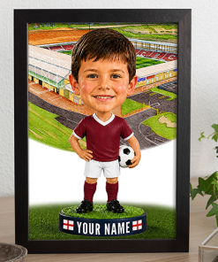 Northampton Town Make Me A Bobble Head Personalised Stadium Print Framed Print