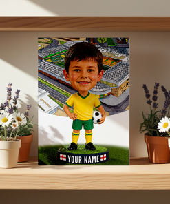 Norwich City Make Me A Bobble Head Personalised Stadium Print Framed Print - Image 2