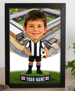 Notts County Make Me A Bobble Head Personalised Stadium Print Framed Print
