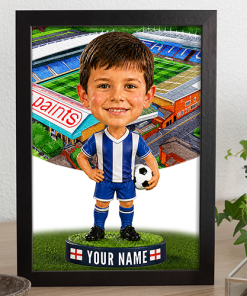 Oldham Athletic Make Me A Bobble Head Personalised Stadium Print Framed Print