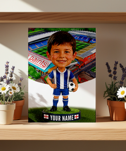 Oldham Athletic Make Me A Bobble Head Personalised Stadium Print Framed Print - Image 2