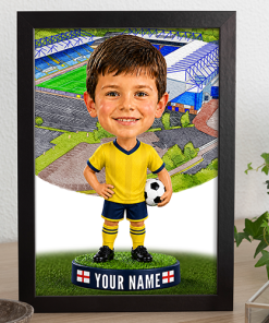 Oxford United Make Me A Bobble Head Personalised Stadium Print Framed Print