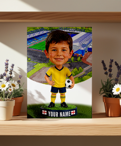 Oxford United Make Me A Bobble Head Personalised Stadium Print Framed Print - Image 2