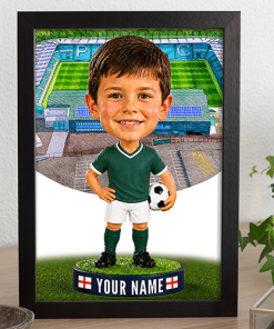 Plymouth Argyle Make Me A Bobble Head Personalised Stadium Print Framed Print