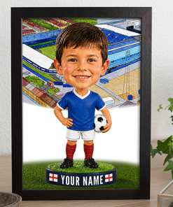 Portsmouth Make Me A Bobble Head Personalised Stadium Print Framed Print