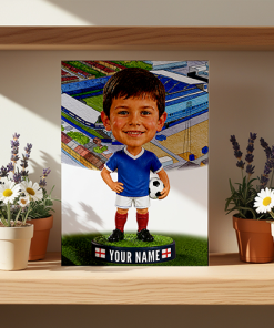 Portsmouth Make Me A Bobble Head Personalised Stadium Print Framed Print - Image 2