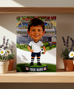 Preston Make Me A Bobble Head Personalised Stadium Print Framed Print - Image 2