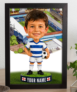 QPR Make Me A Bobble Head Personalised Stadium Print Framed Print