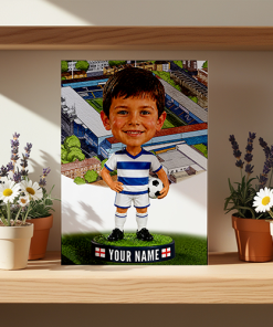 QPR Make Me A Bobble Head Personalised Stadium Print Framed Print - Image 2