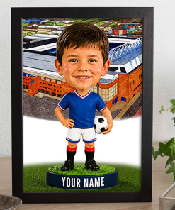 Rangers Make Me A Bobble Head Personalised Stadium Print Framed Print