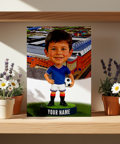 Alternative view of Rangers Make Me A Bobble Head Personalised Stadium Print Framed Print