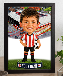 Sheffield United Make Me A Bobble Head Personalised Stadium Print Framed Print
