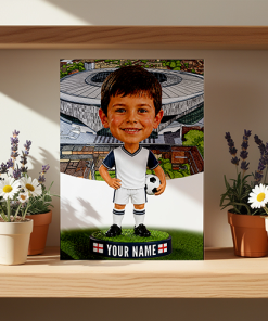 Spurs Make Me A Bobble Head Personalised Stadium Print Framed Print - Image 2