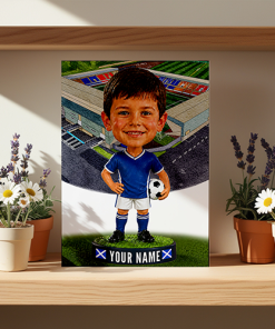 St Johnstone Make Me A Bobble Head Personalised Stadium Print Framed Print - Image 2