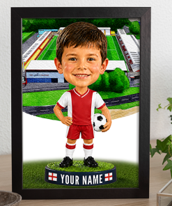 Stevenage Make Me A Bobble Head Personalised Stadium Print Framed Print